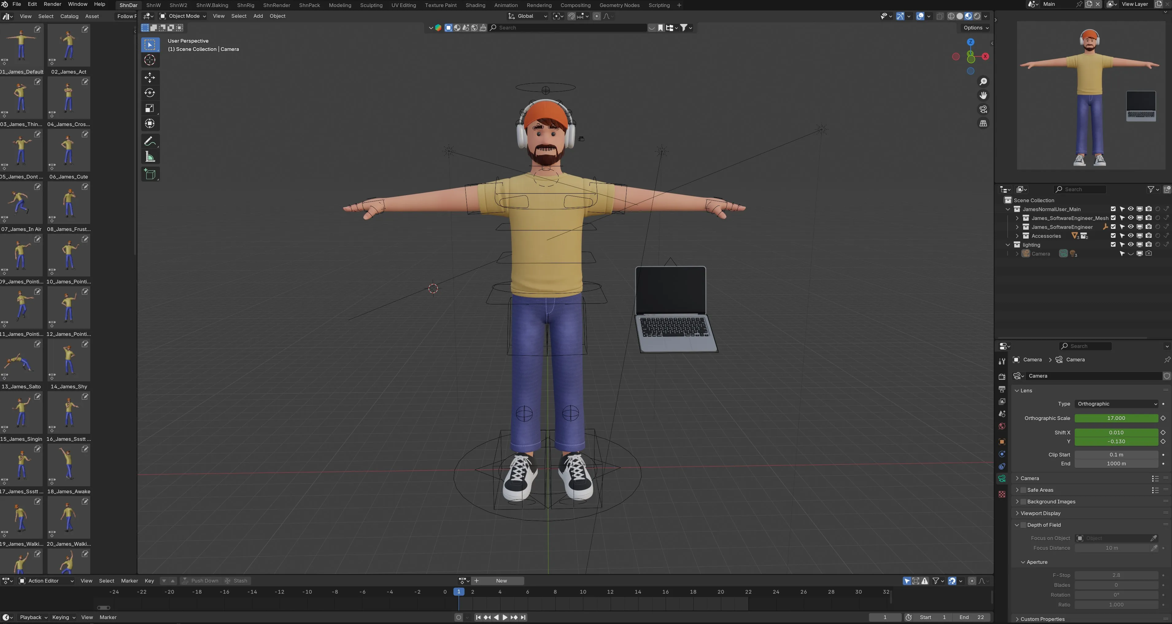 Blender source files preview for Cartoon Software Developer
